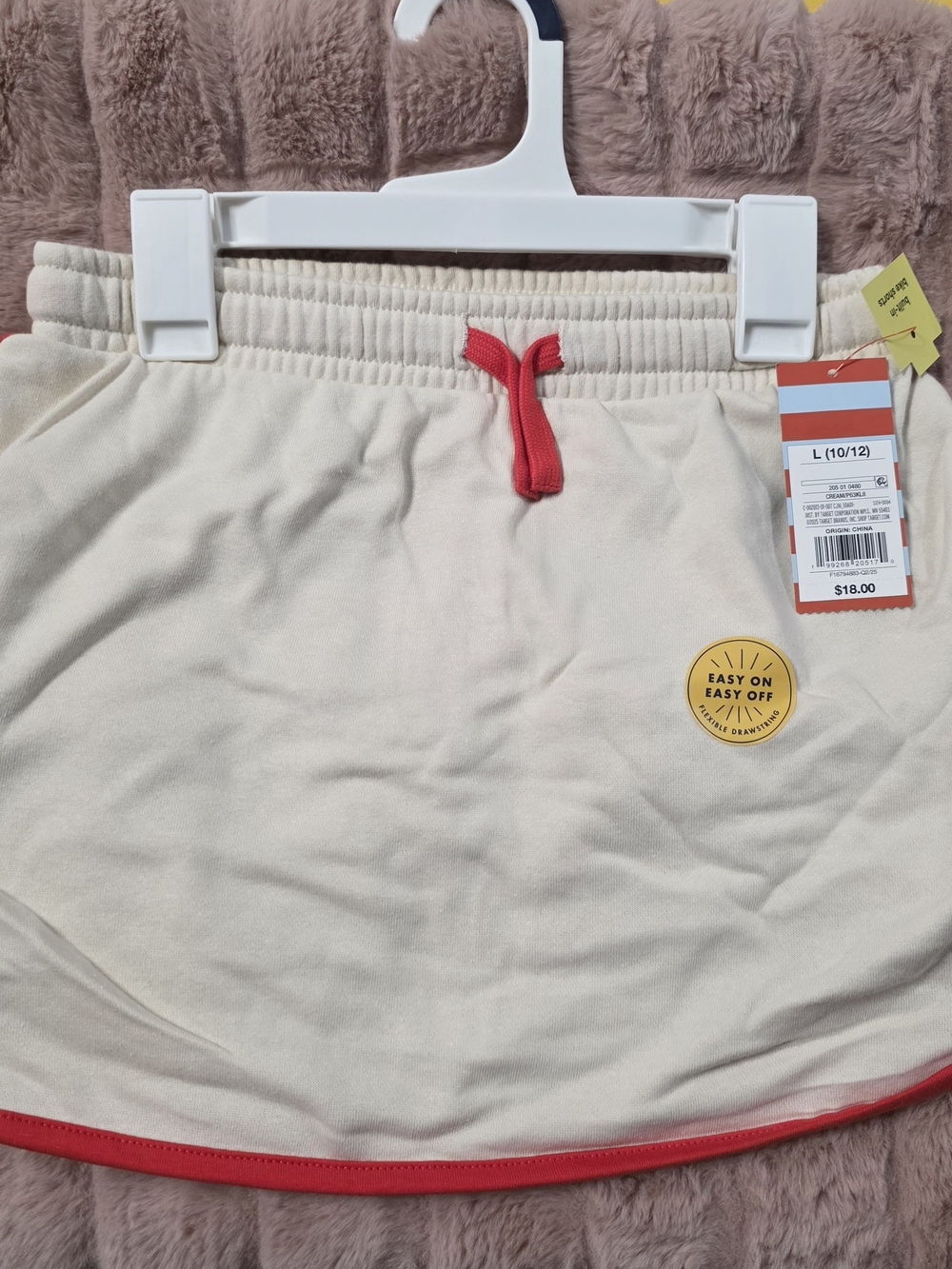 Circo Cream Skirt with Red Trim and Drawstring